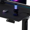 ULTRADESK Biurko dla gracza VORTEX, 140,5x70cm, 72-122cm, biały