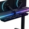 ULTRADESK Biurko dla gracza VORTEX, 140,5x70cm, 72-122cm, biały