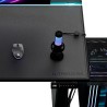 ULTRADESK Biurko dla gracza VORTEX, 140,5x70cm, 72-122cm, biały