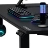 ULTRADESK Biurko dla gracza VORTEX, 140,5x70cm, 72-122cm, biały