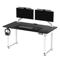 ULTRADESK UPLIFT Biurko 160X75 cm, 72-118 cm, biało-czarny