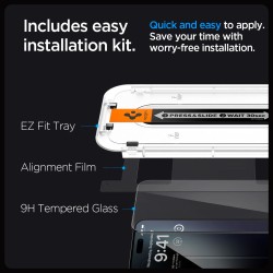Spigen szkło hartowane GLAS.TR &quotEZ FIT&quot FC 2-PACK do iPhone 15 Pro Max 6,7&quot czarna