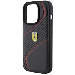 Ferrari nakładka do iPhone 15 Pro 6,1&quot FEHCP15LPTWK czarna HC PU Twist