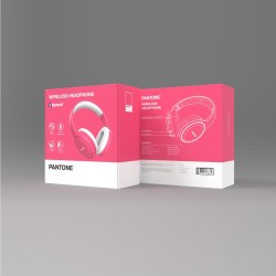 PANTONE słuchawki Bluetooth PT-WH008 Pink 184C nauszne
