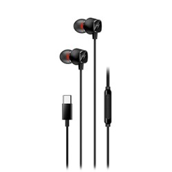 Genius HS-M368 słuchawki z mikrofonem, czarna, douszne, USB Type-C