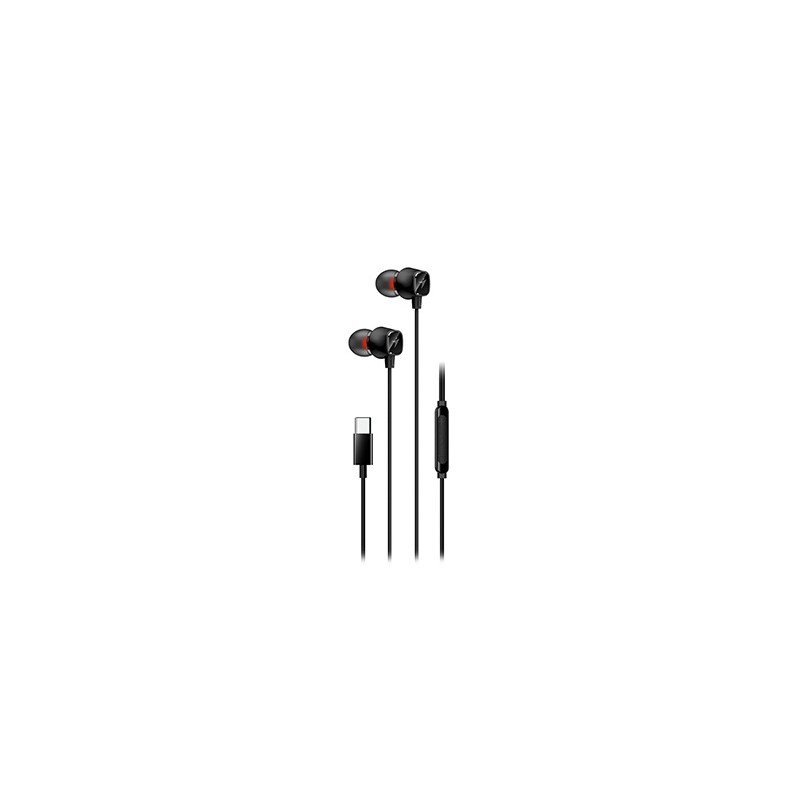 Genius HS-M368 słuchawki z mikrofonem, czarna, douszne, USB Type-C