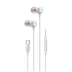 Genius HS-M368 słuchawki z mikrofonem, biała, douszne, USB Type-C