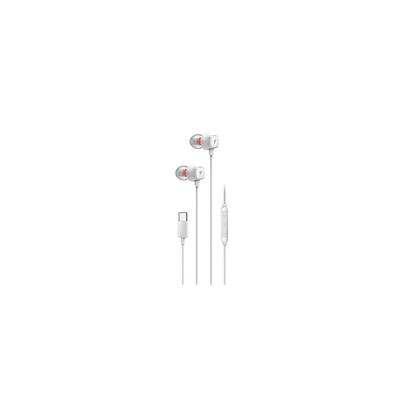 Genius HS-M368 słuchawki z mikrofonem, biała, douszne, USB Type-C