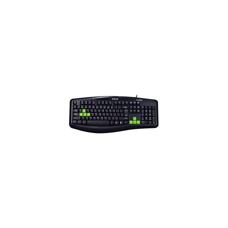 E-blue Elated klawiatura przewodowa (USB) US, czarna