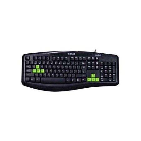 E-blue Elated klawiatura przewodowa (USB) US, czarna