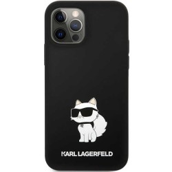 Karl Lagerfeld nakładka do iPhone 12 / 12 Pro 6,1&quot KLHCP12MSNCHBCK czarna HC Silicone NFT Choupette