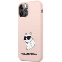 Karl Lagerfeld nakładka do iPhone 12 / 12 Pro 6,1&quot KLHCP12MSNCHBCP różowa HC Silicone NFT Choupette