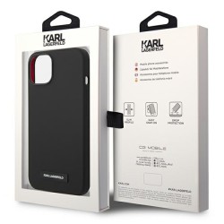 Karl Lagerfeld nakładka do iPhone 14 6,1&quot KLHMP14SSLMP1K czarna HC Magsafe Silicone Plaque