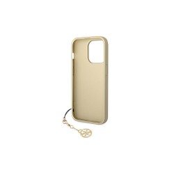 Guess nakładka do iPhone 14 Pro Max 6,7&quot GUHCP14XGF4GBR brązowa hardcase 4G Charms Collection