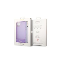 Guess nakładka do iPhone 14 Pro Max 6,7&quot GUHCP14XHGCOHU fioletowa hardcase Translucent Pearl Strap