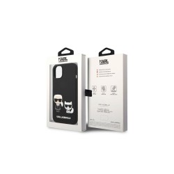 Karl Lagerfeld nakładka do iPhone 14 Pro 6,1&quot KLHMP14LSSKCK czarna HC Magsafe Liquid Silicone Karl & Choupette