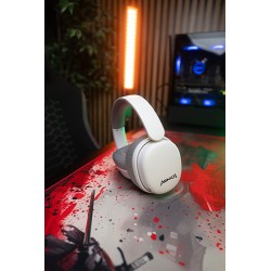 Marvo MONKA ECHO RS słuchawki z mikrofonem, biała, podświetlona, Tri-mode, EOL