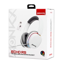 Marvo MONKA ECHO RS słuchawki z mikrofonem, biała, podświetlona, Tri-mode, EOL