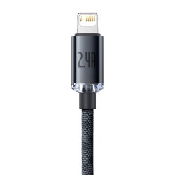 Baseus kabel Crystal Shine USB - Lightning 1,2 m 2,4A czarny