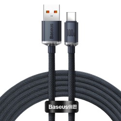 Baseus kabel Crystal Shine USB - USB-C 2,0 m 100W czarny