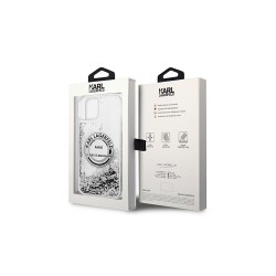 Karl Lagerfeld nakładka do iPhone 14 6,1&quot KLHCP14SLCRSGRS srebrna Liquid Glitter case Round RSG Logo