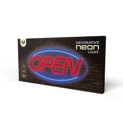 Neon PLEXI LED OPEN niebieski czerwony FPNE04 Forever Light