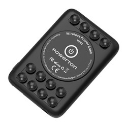 Powerton, powerbank z ładowaniem bezprzewodowym, Li-Pol, 5V, Ładowanie telefonów/tabletów, WBP5, 5000mAh, przyssawki do przytrzy