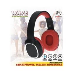 Rebeltec słuchawki Bluetooth Wave nauszne czerwono-czarne