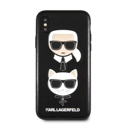 Karl Lagerfeld nakładka do iPhone X / XS KLHCPXKICKC czarne hard case Karl & Choupette