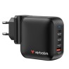 Verbatim, Mini ładowarka GaN USB 3.0, USB C, szara, 100 W, wymienne końcówki  C,G,A