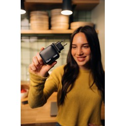 Verbatim, Mini ładowarka GaN USB 3.0, USB C, szara, 100 W, wymienne końcówki  C,G,A