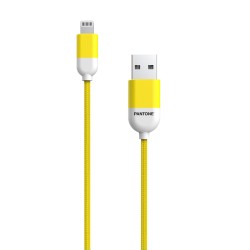 PANTONE MFi kabel USB - Lightning 1,5m 2,4A PT-LCS001-5 Yellow 102C
