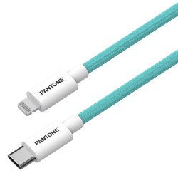 PANTONE MFi kabel Lightning - USB-C 1,5m PT-CTL002-5 Teal 3242C