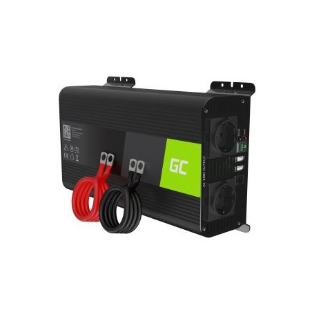 Green Cell power falownik do 12V to 230V 1000W/2000W czysta sinusoida