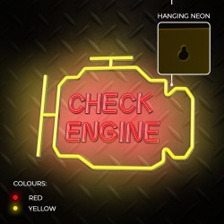 Neon PLEXI LED CHECK ENGINE żółto czerwony NNE21 Neolia