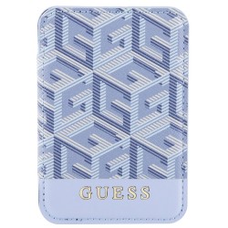 Guess portfel GUWMSHGCFSEB niebieski Wallet Cardslot Stand Gcube Stripe Magsafe