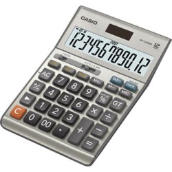 Casio Kalkulator DF 120 B MS, srebrna, biurkowy, 12 miejsc, wodoodporny