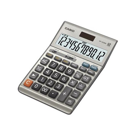 Casio Kalkulator DF 120 B MS, srebrna, biurkowy, 12 miejsc, wodoodporny