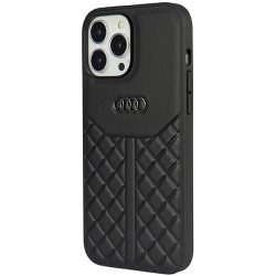 Audi nakładka do iPhone 13 / 13 Pro 6,1&quot AU-TPUPCIP13P-Q8/D1-BK czarna hardcase Genuine Leather iPhone