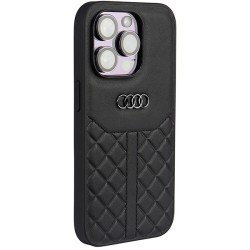 Audi nakładka do iPhone 14 Pro 6,1&quot AU-TPUPCIP14P-Q8/D1-BK czarna hardcase Genuine Leather