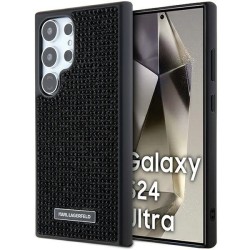 Karl Lagerfeld nakładka do Samsung Galaxy S24 Ultra KLHCS24LHDSPRK czarna HC RHINESTONE LOGO METAL PLATE