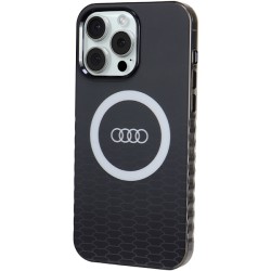 Audi nakładka do iPhone 15 Pro Max 6,7&quot czarna IML Big Logo MagSafe Case