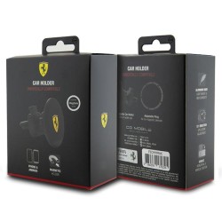 Ferrari uchwyt FECHMMAK czarny Car Holder Printed Shield W/ Compatibility Magsafe Ring