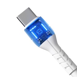 Devia kabel Kintone USB-C - USB-C 1,0 m 3A biały