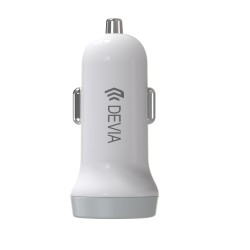 Devia ładowarka samochodowa Smart 2x USB 3,1A biała