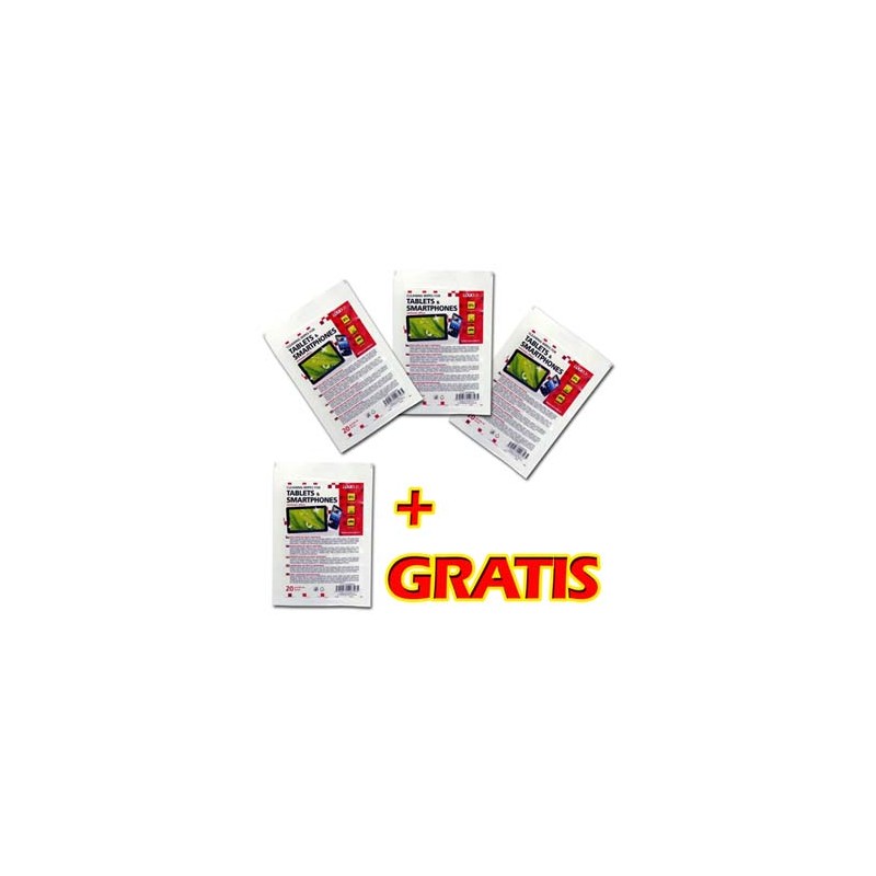 Środki czyszczące ręczniki/chusteczki, na tablet, smartphone, opakowanie zamykane, 20 szt., PROMOCJA 3+1 GRATIS - Logo