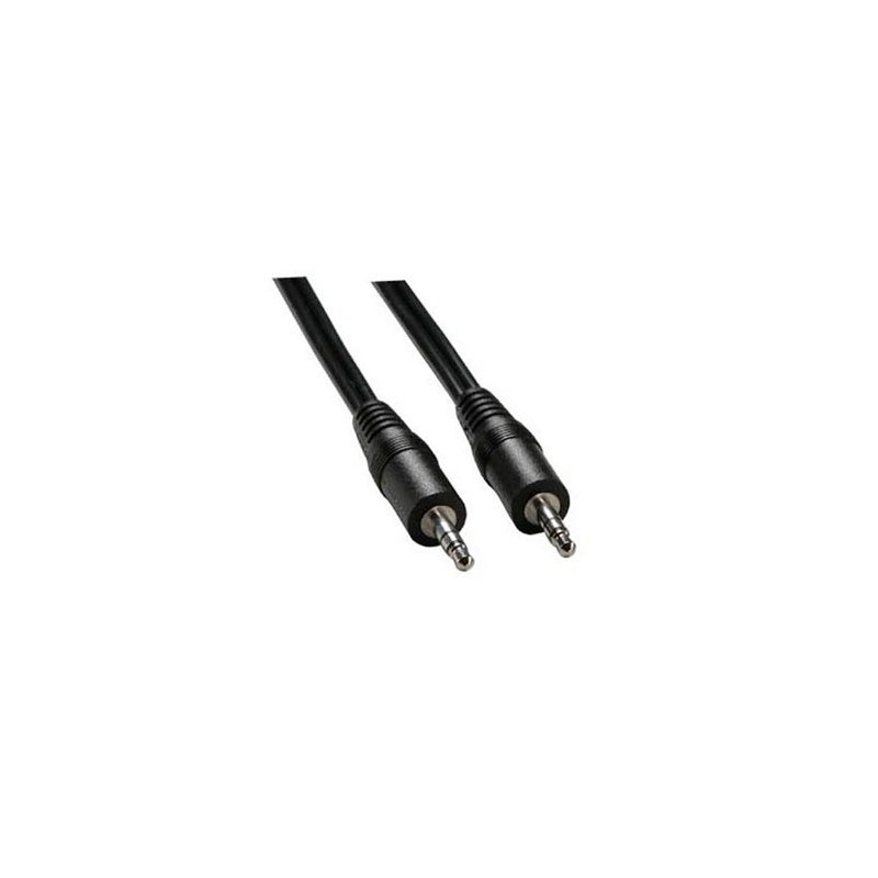 Audio Kabel Jack (3,5mm) M - Jack (3,5mm) M, 1.5m, czarna, Logo
