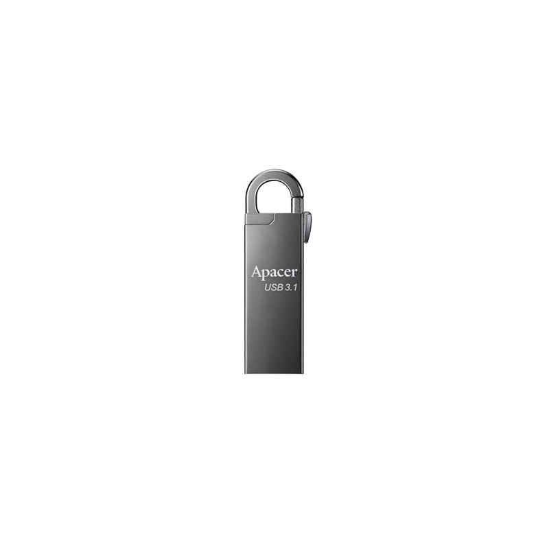 Apacer USB flash disk, USB 3.0, 32GB, AH15A, srebrny, AP32GAH15AA-1, USB A, z karabinkiem, EOL