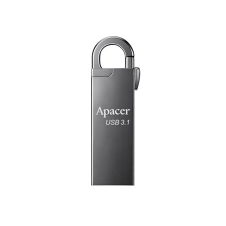 Apacer USB flash disk, USB 3.0, 32GB, AH15A, srebrny, AP32GAH15AA-1, USB A, z karabinkiem, EOL