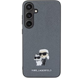 Karl Lagerfeld nakładka do Samsung Galaxy S24 KLHCS24SPSAKCMPG szara HC SAFFIANO KC PIN